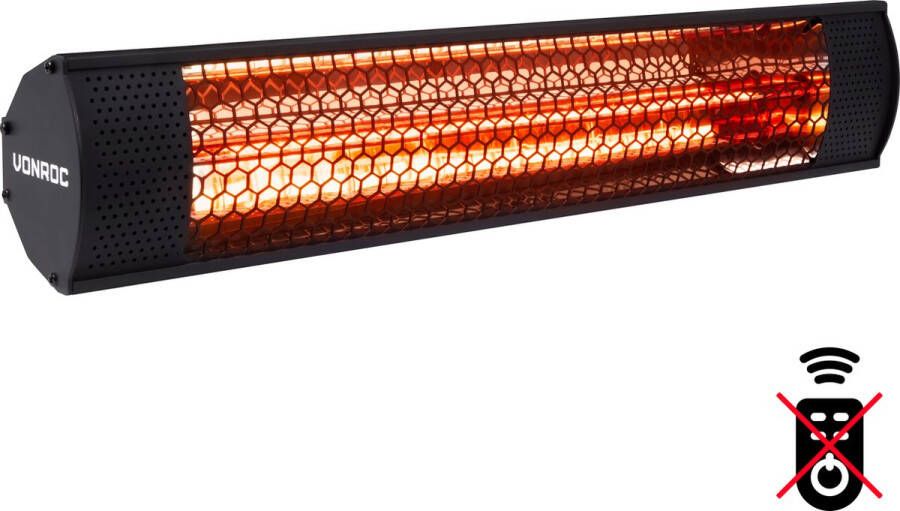 VONROC GARDEN VONROC Sfeervolle terrasverwarmer – Marsili Compact 2000W – Hoog rendement – Low Glare lamp – Voor muur of plafond