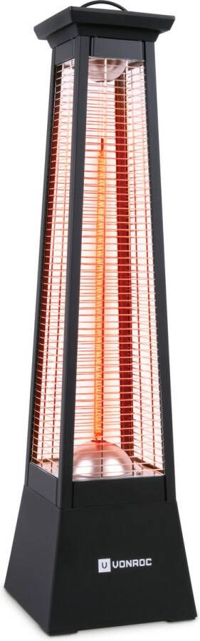 VONROC HOME VONROC Elektrische kachel Alicudi – Infrarood- 1500W – Hoog rendement 360° rondom warmte Carbon element