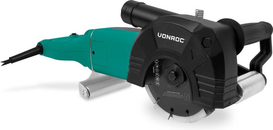 VONROC TOOLS VONROC PRO Sleuvenfrees– Muurfrees 2400W -150MM – 3-in-1 blad. Incl. stofzuigeradapter