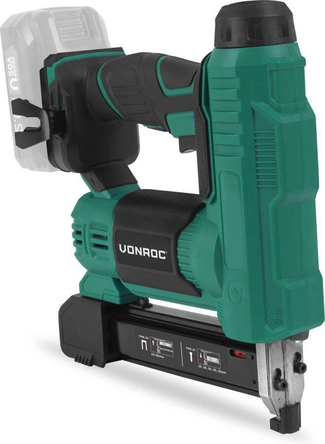 VONROC TOOLS VONROC accu tacker – VPower 20V – Incl. 1000 nieten & 1000 spijkers – Zonder accu & lader