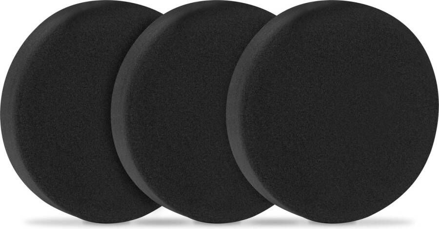 VONROC TOOLS VONROC Polijstschijven Polijst pads schuim voor polijstmachines – 125mm 3 stuks Zwart