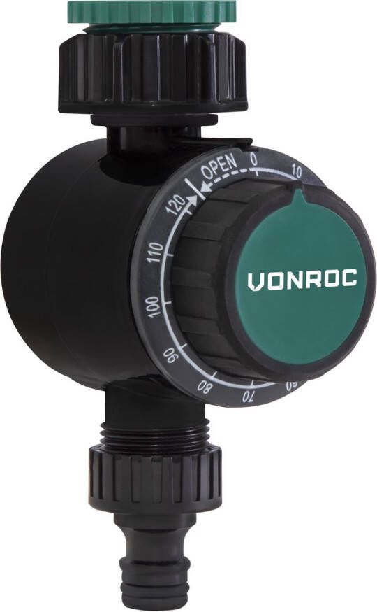 VONROC GARDEN VONROC Watertimer – Mechanisch (geen batterijen nodig) – Instelbaar 0 120 min – Met metalen filter