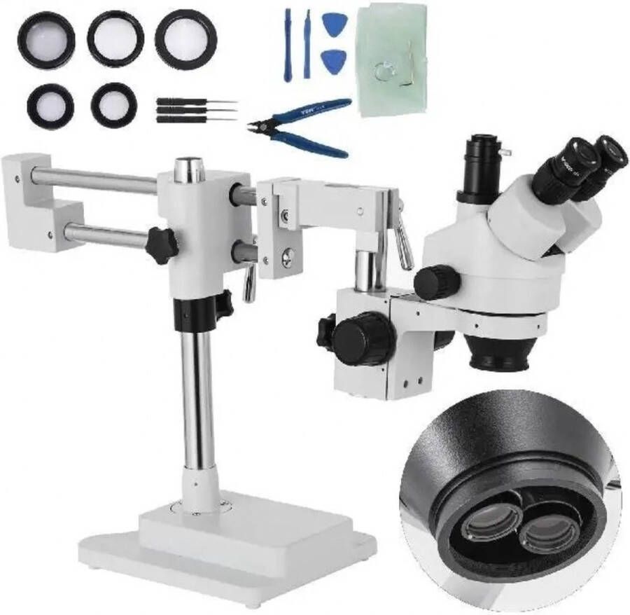 VORLOU Microscoop digitaal 360 graden Verstelbaar Dubbele arm Ondersteuning camera Verstelbare duo-arm