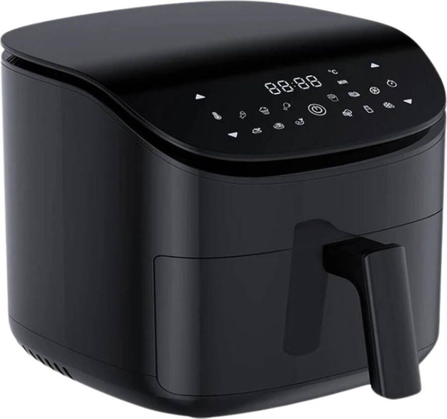 VORLOU Multifunctionele Airfryer Turbo Luchttechnologie 3.5L Capaciteit Slimme LED-Aanraakscherm – Zwart