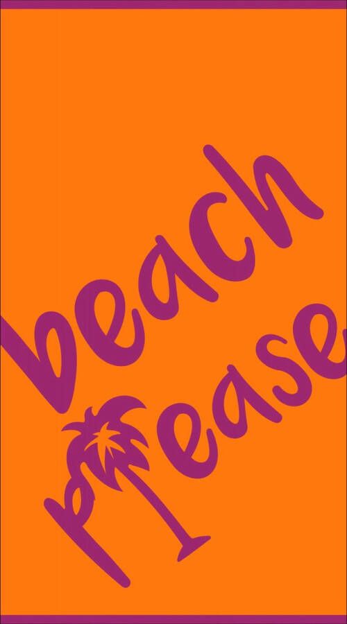 Vossen strandlaken Beach Please Orange