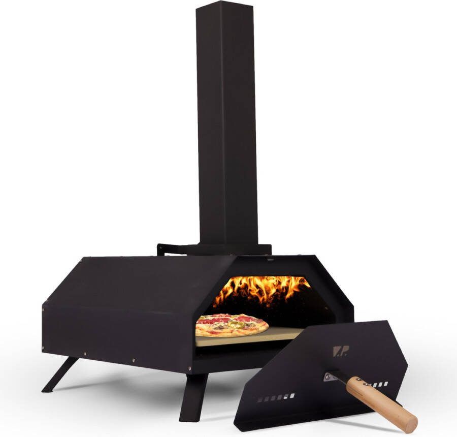 V.P. Pizza Pellet Oven Houtgestookte Pizza Oven Pizza Bbq Pizzaoven Voor Buiten Steenoven