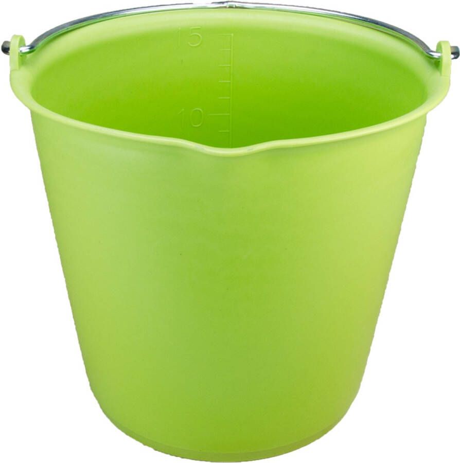 Vplast Emmer 15 liter met schenktuit Licht groen
