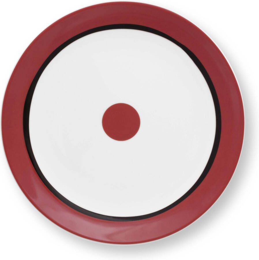 VT Wonen collectie VT Wonen Circles Earth red ontbijtbord ⌀ 20cm porselein rood servies