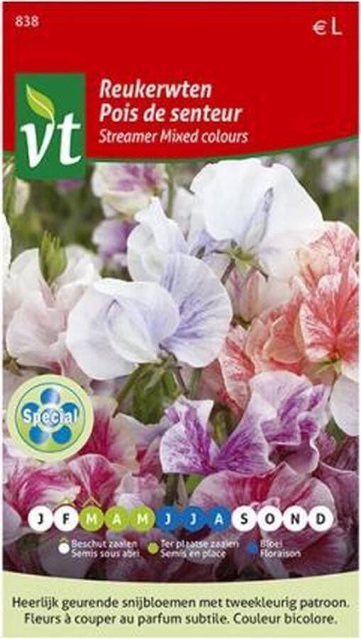 Vt zaden arborix Reukerwten Streamer Mixed Colours klimplant met heerlijk geurende bloemen