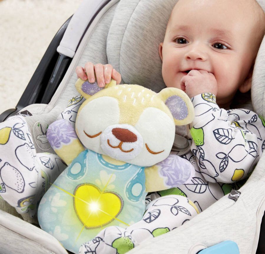 VTech Baby Dromenland Beertje Interactieve Knuffel Educatief Speelgoed Van 1 tot 3 Jaar Blauw