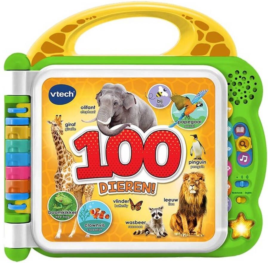 VTech Baby Mijn Eerste 100 Woordjes Dieren Educatief Babyspeelgoed Lezen en Geluiden Van 1.5 tot 4 Jaar