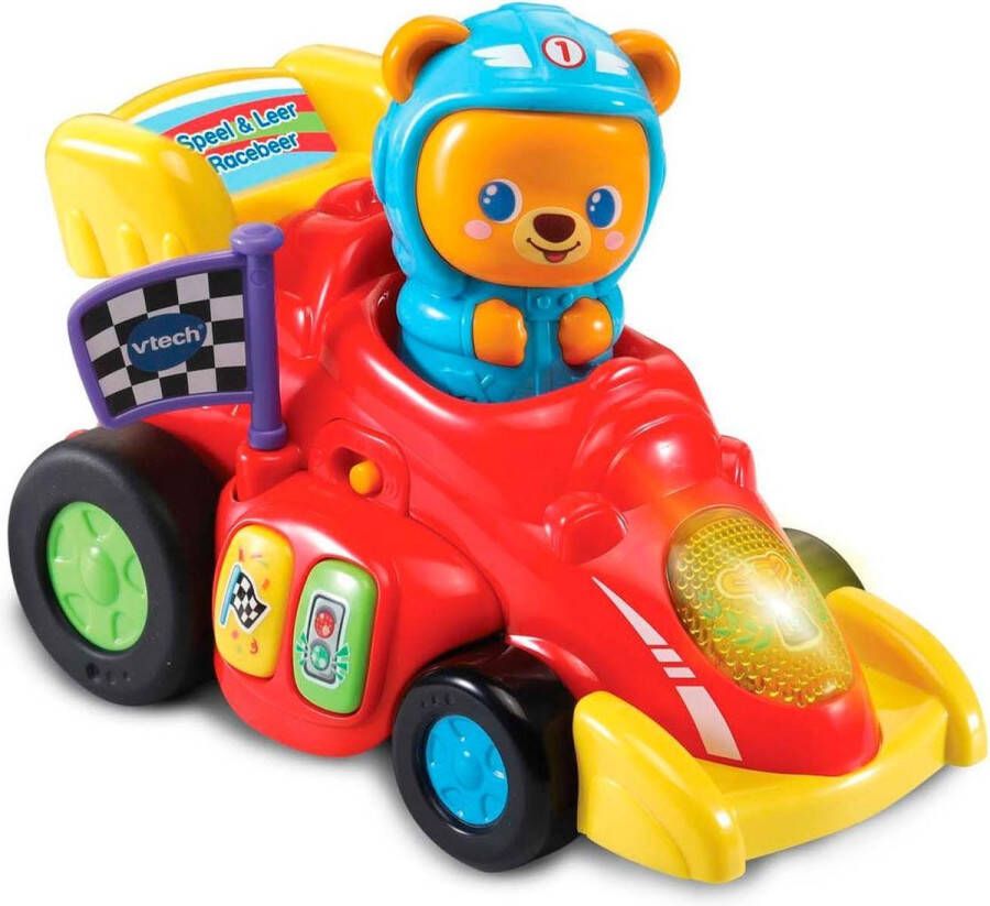 VTech Baby Speel & Leer Racebeer Educatief Baby Speelgoed Auto Kleuren en Liedjes Van 1 tot 3 Jaar