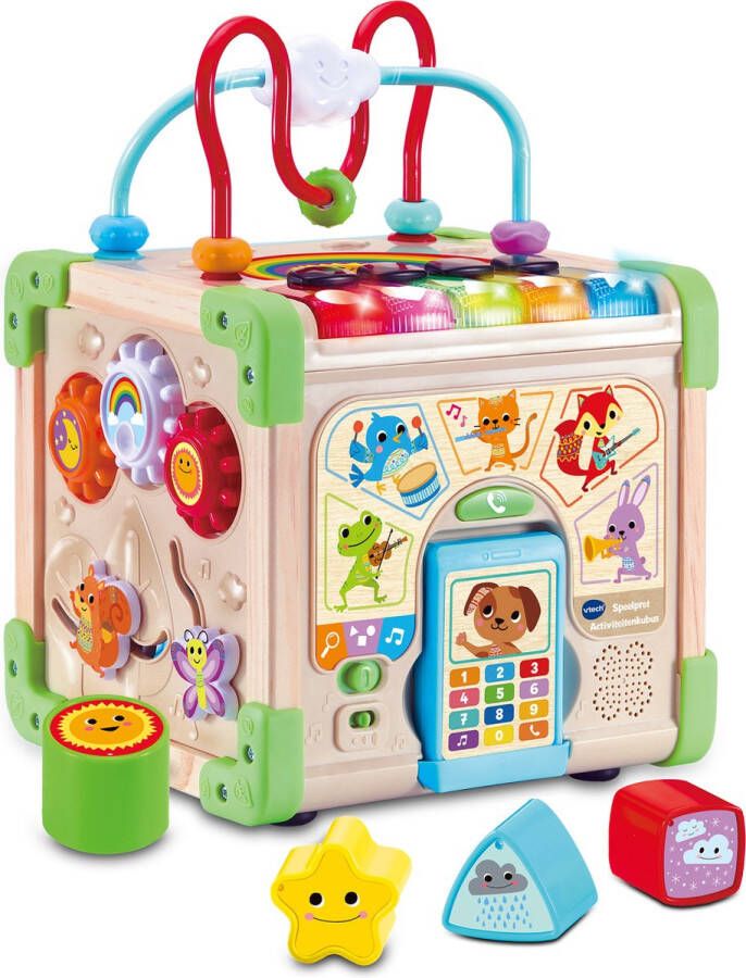 VTech Baby Speelpret Activiteiten Kubus Play Green Educatief Babyspeelgoed Activity Center Speelgoed Vanaf 9 Maanden