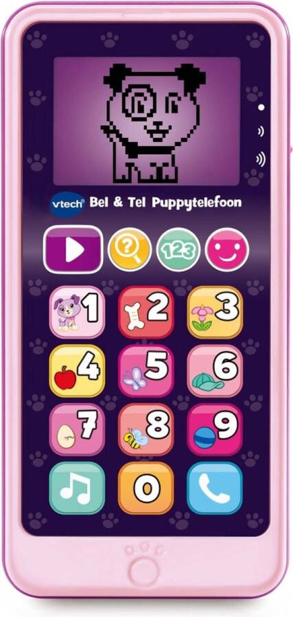 VTech Bel & Tel Puppytelefoon Baby Telefoon Interactief Mobieltje Educatief Babyspeelgoed Roze Vanaf 1 5 Jaar