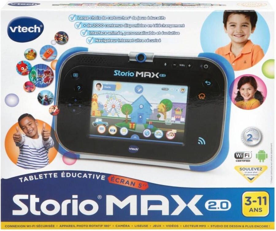 VTech Console Storio Max 2.0 5 Blauw Educatief tabletkind 5 inch
