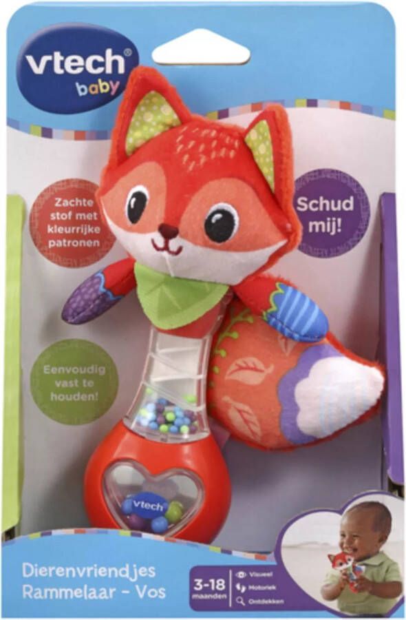 VTech Dierenvriendjes Rammelaar Vos Baby Speelgoed Educatief Baby Speelgoed Bijting Van 3 tot 12 Maanden