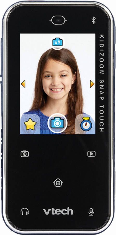 VTech KidiZoom Snap Touch Speelgoed Telefoon Kinder Smartphone Met Spelletjes Berichten via Bluetooth Vanaf 6 Jaar Blauw