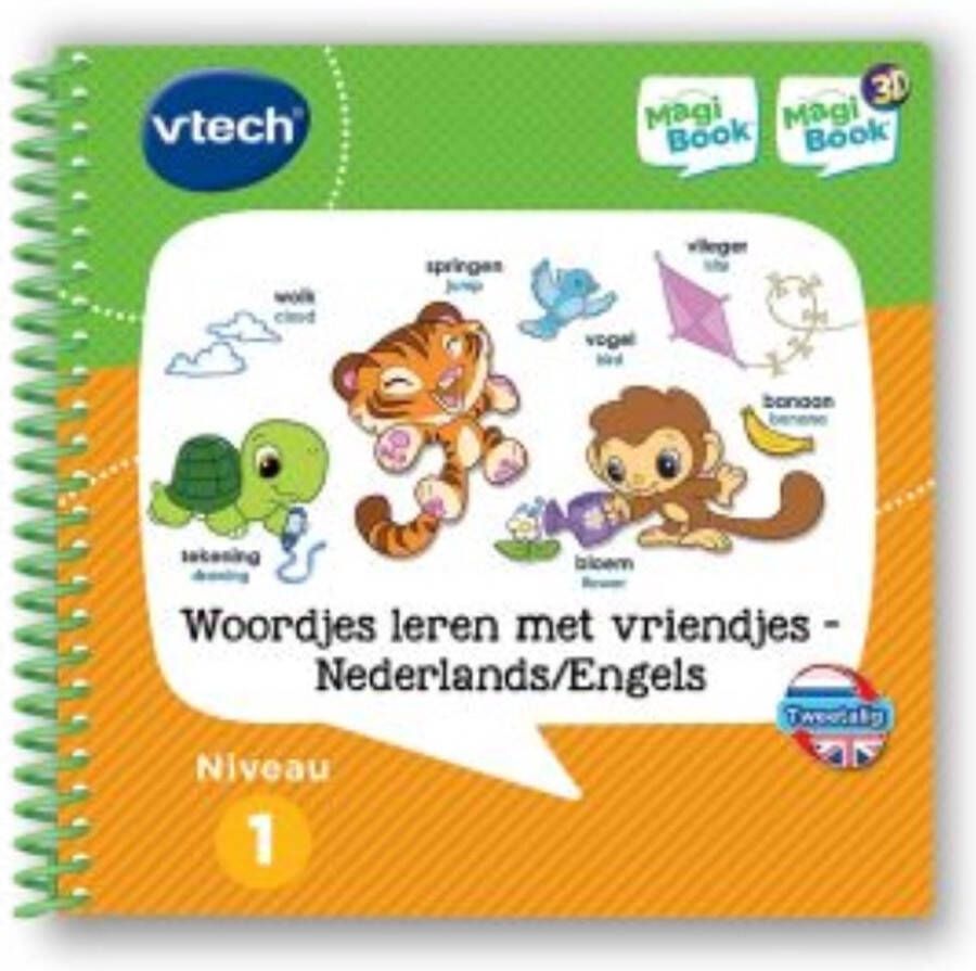 VTech MagiBook Activiteitenboek Woordjes Leren met Vriendjes Niveau 1 NL EN 2 tot 5 Jaar