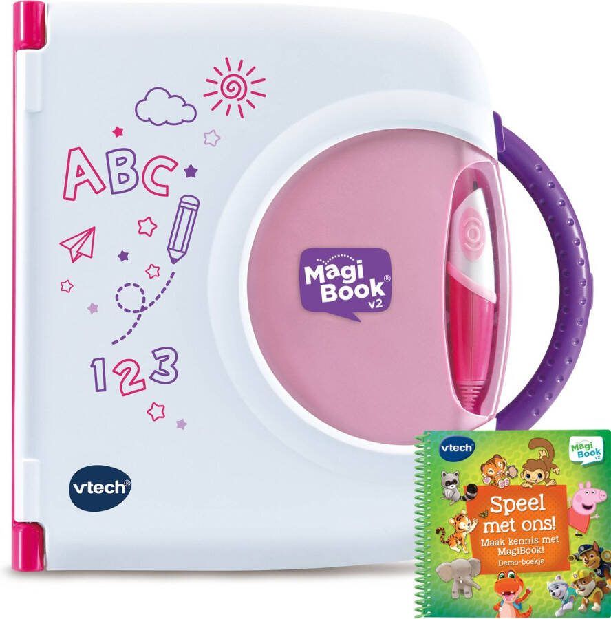 VTech Magibook Starter Pack Roze + demoboek Interactief Activiteitenboek vanaf 2 jaar Educatief speelgoed