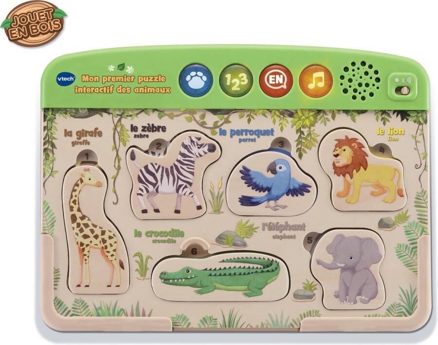 VTech MON PREMIER PUZZLE INTERACTIF DES ANIMAUX (JOUET BOIS FSC )