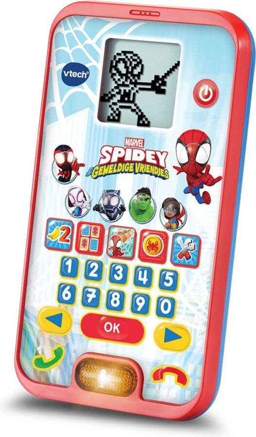 Nee VTech Spidey Smartphone Educatief Speelgoed Gadgets voor Kinderen Maak Kennis met Cijfers Tellen en Vergelijken 3 tot 7 Jaar