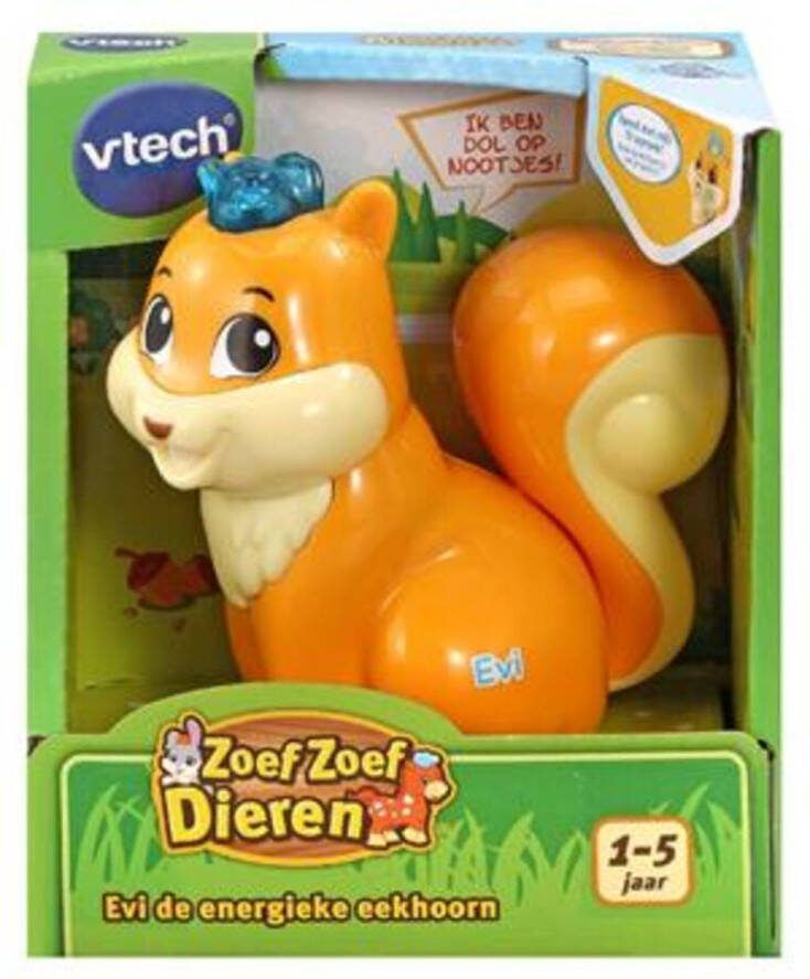 VTech Zoef Dieren Evi de Energieke Eekhoorn Educatief Speelfiguur Interactief Speelgoed 1 tot 5 Jaar