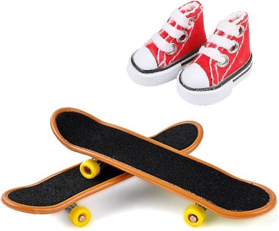 The Twiddlers Fingerboard 2 stuks met vingerschoenen Uitdeelcadeau Mini Skateboard Fingerboard Schoenen Fingerboard Shoes Mini Vinger Schoenen