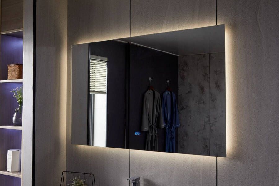 Vtw Living Badkamerspiegel Spiegel Met Verlichting Badkamerspiegels Badkamerspiegel met Verlichting LED Anti Condens 120 cm