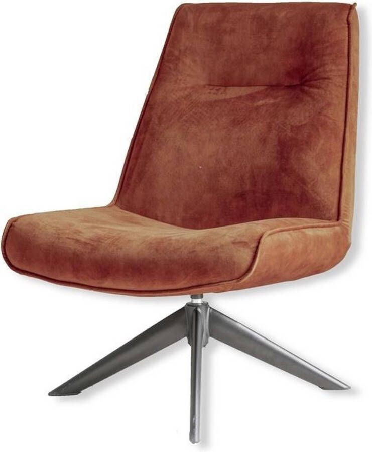 Vtw Living Draaifauteuil fauteuil relaxstoel zitmeubel loungestoel draaistoel Stoel design stoel lounge bruin 50 cm breed