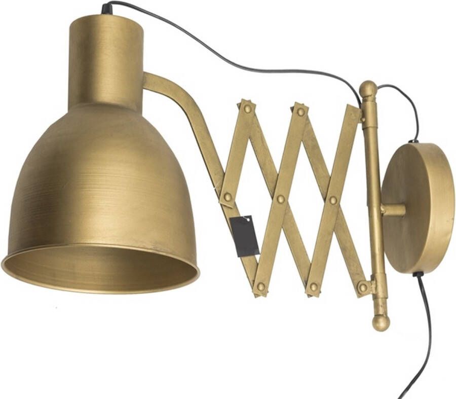 Vtw Living Leeslamp Wandlamp goud Muurlamp Bureaulamp Led Goud 40 cm
