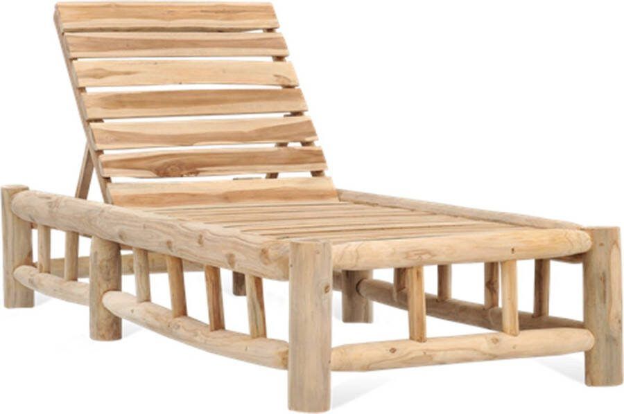 Vtw Living Ligbed Tuin Teak Hout Tuinset Tuinmeubel Tuinstoel 200 x 70 x 35 cm