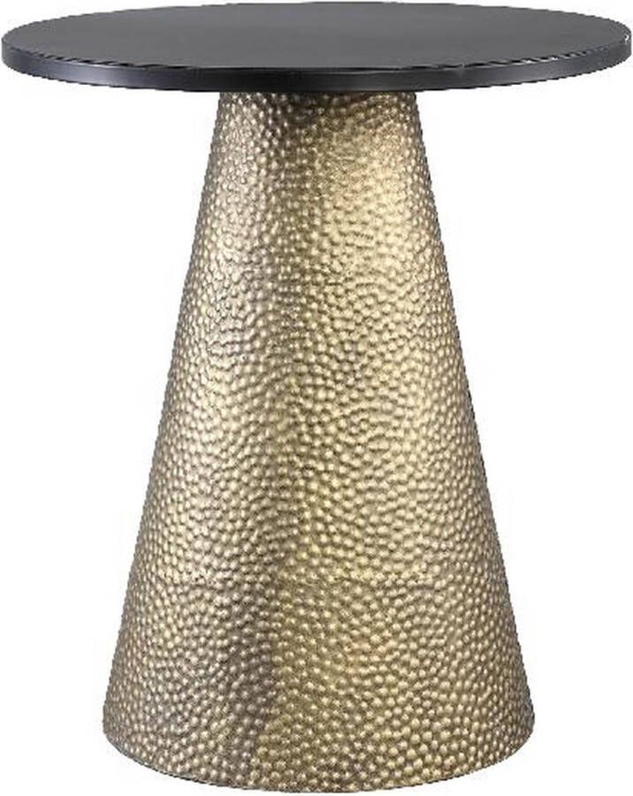 Vtw Living Luxe Bijzettafel Bijzettafels Side Table Metaal Goud Zwart 40 cm breed