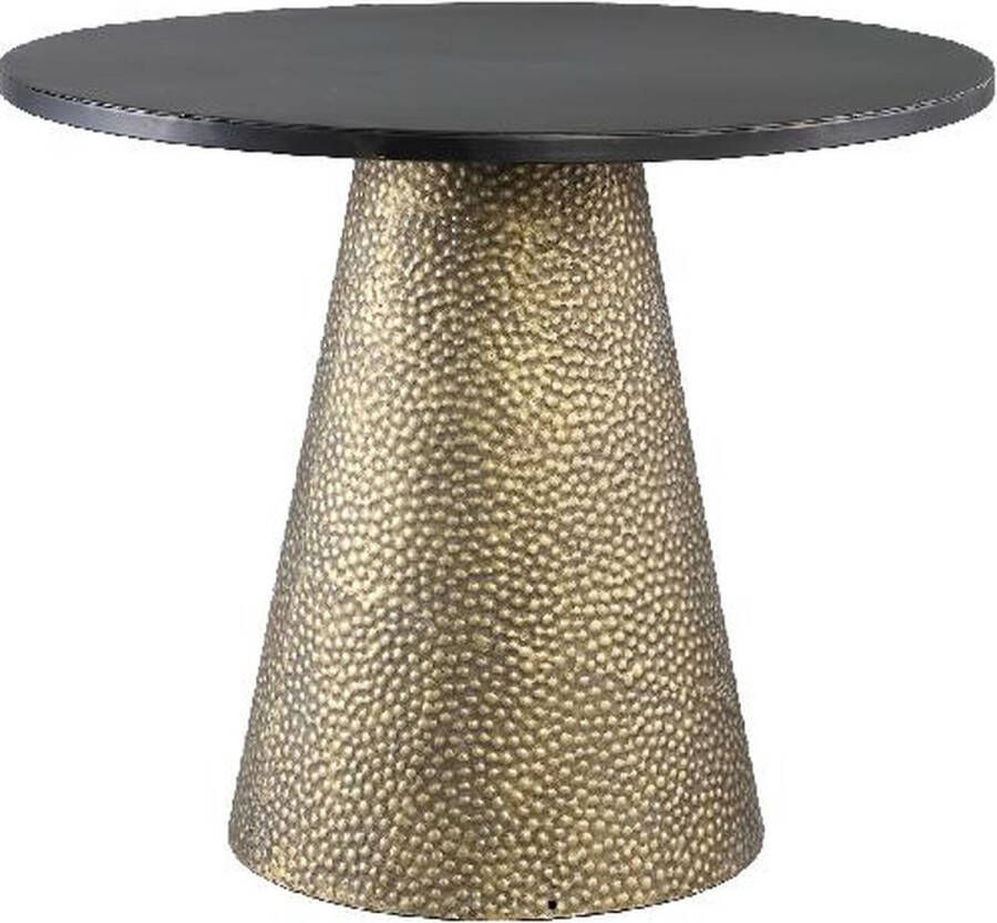 Vtw Living Luxe Bijzettafel Bijzettafels Side Table Metaal Goud Zwart 50 cm breed