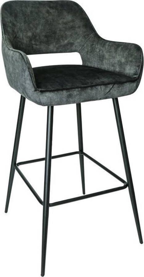 Vtw Living Luxe industriële barkstoel Velvet Barkruk Industrieel Barstoel Stoel Kruk Sfeer Fluweel Trendy Bar Chair Beige 95 cm hoog
