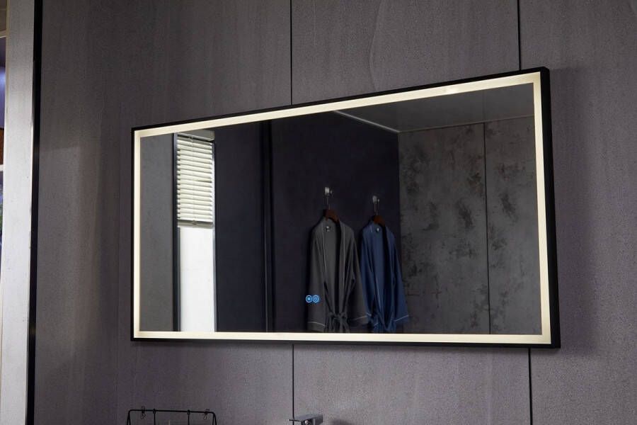 Vtw Living Spiegel met Verlichting Badkamerspiegel Wandspiegel Spiegels LED Anti Condens 100 x 60 cm
