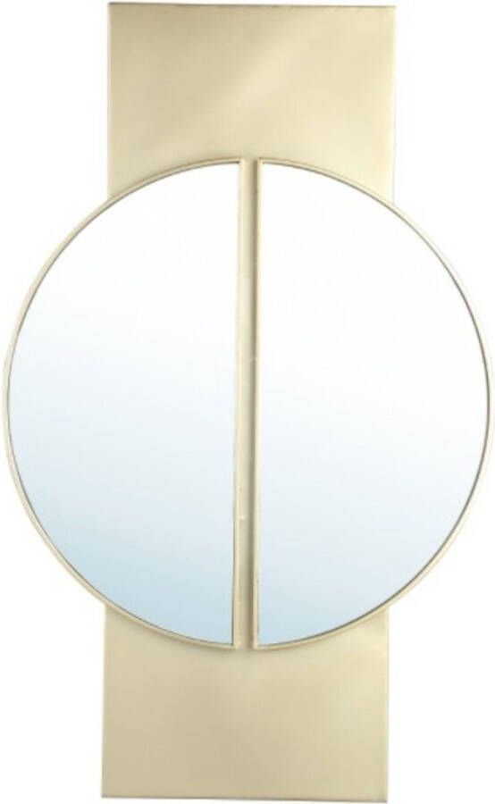 Vtw Living Spiegel Spiegels Wandspiegel Industriële Spiegel Rond Goud 56 cm breed