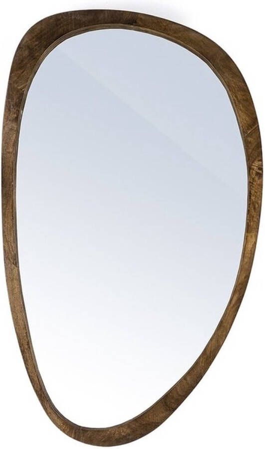 Vtw Living Spiegel Wandspiegel Asymmetrisch Asymmetrische Spiegel Ovaal Ovale Spiegel Bruin 120 cm