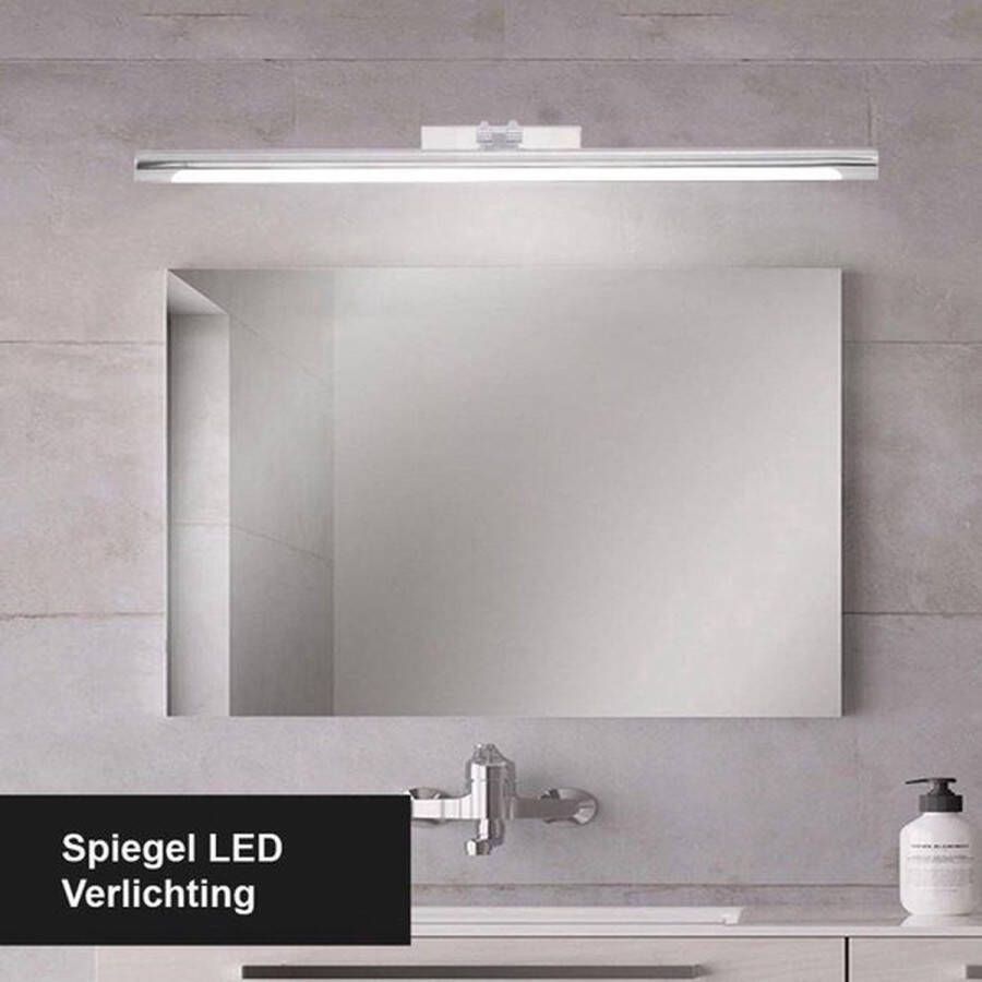 Vtw Living Spiegellamp Badkamerverlichting Badkamerlamp Spiegel Verlichting Spiegelverlichting Badkamer Chroom 55 cm