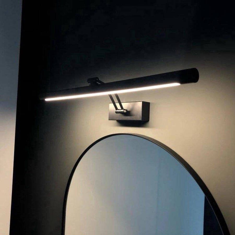 Vtw Living Spiegellamp Badkamerverlichting Badkamerlamp Spiegel Verlichting Spiegelverlichting Badkamer Mat Zwart 55 cm