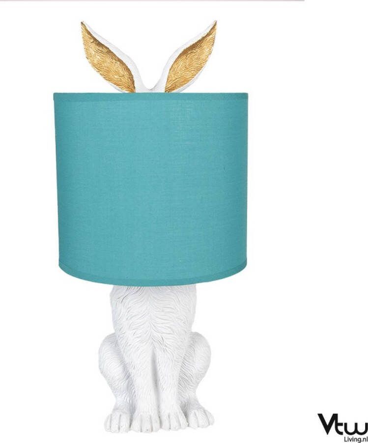 Vtw Living Tafellamp Tafellampen Tafellamp Slaapkamer Konijn Lamp Sfeerlamp Goud 45 cm