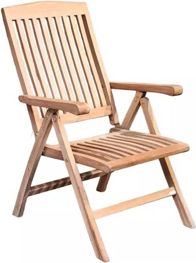 Vtw Living Tuinstoel Verstelbaar Teakhout Tuin Stoel Tuinmeubel Teak Hout 105 x 70 x 60 cm