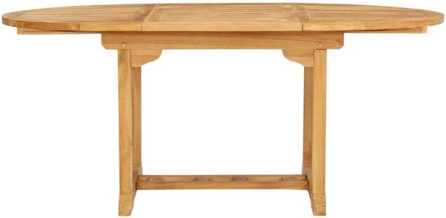 Vtw Living Uitschuifbare Tuintafel Rond van Teakhout Ronde Tuin Tafel Tuinmeubel Tuinmeubelen 75 x 120 180 x 120 cm