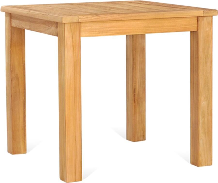 Vtw Living Tuintafel van Teakhout Tuin Tafel Vierkant Tuinmeubel Tuinmeubelen 75 x 80 x 80 cm