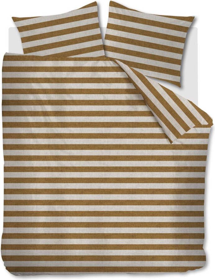 Vtwonen Bold Stripe Dekbedovertrek Lits-jumeaux 240x200 220 cm Light Brown