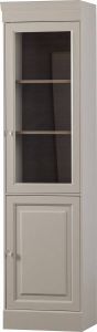 Vtwonen Chow 1 deurs vitrinekast – Grenen – Dakargrau 215x54x40