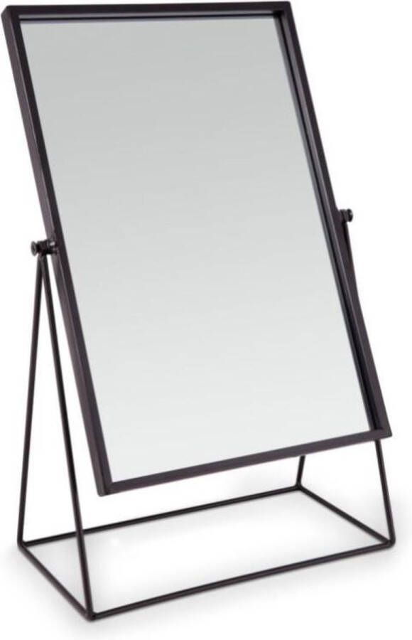 Vtwonen Rechthoekige Spiegel Tafelspiegel Zwart 26x43cm