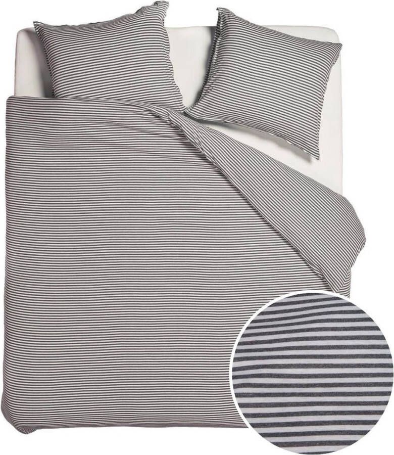 Vtwonen Comfy Stripe dekbedovertrek Eenpersoons 140x200 220 Grijs
