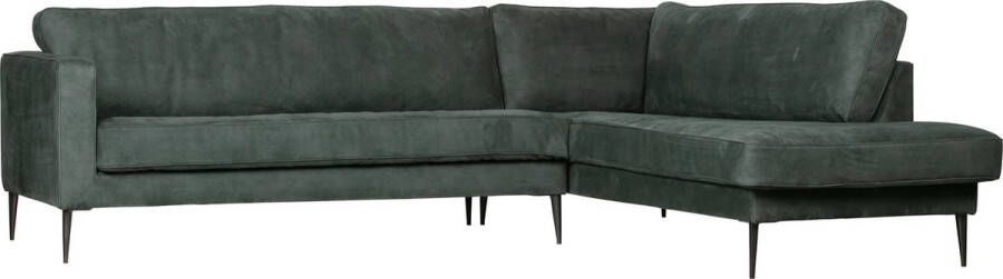 Vtwonen CREW HOEKBANK RECHTS SUEDE PETROL