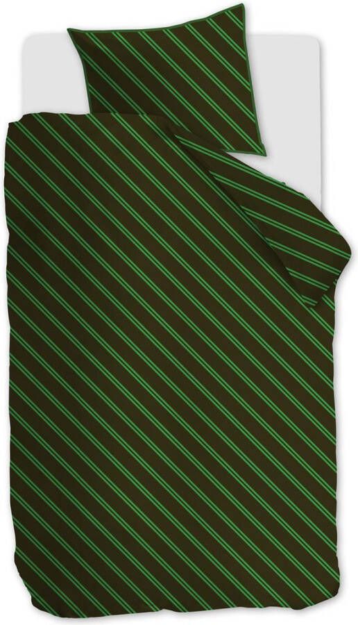 Vtwonen Diagonal Dekbedovertrek 2 kussenslopen Groen 240 x 200 220 cm + 2x 60 x 70 cm