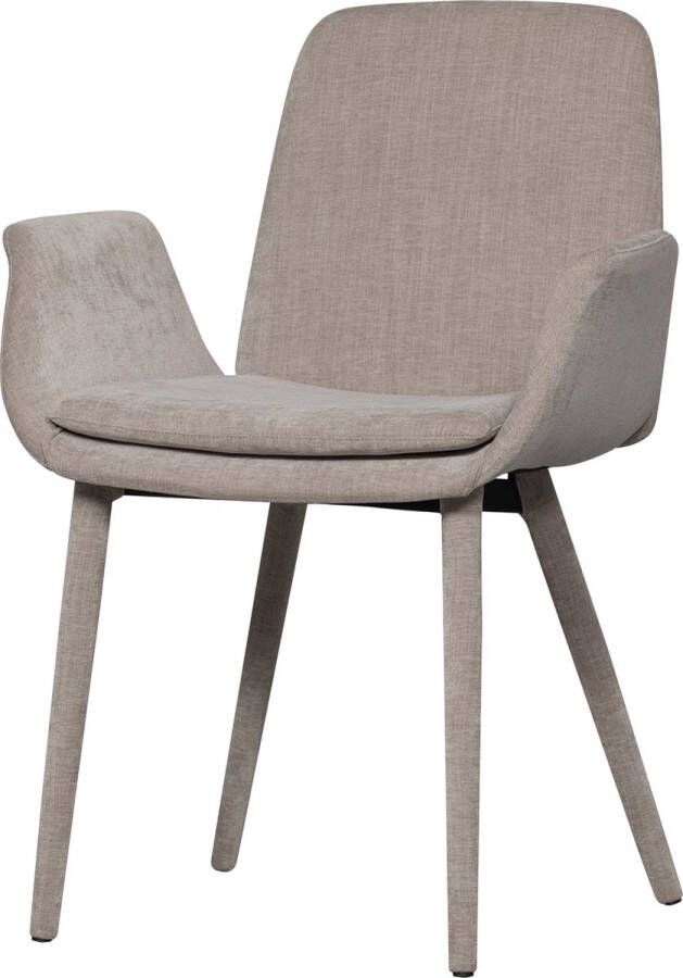 Vtwonen Curve Eetkamerstoelen Polyester Zand Set van 2